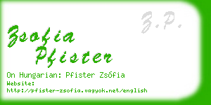 zsofia pfister business card